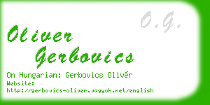 oliver gerbovics business card
